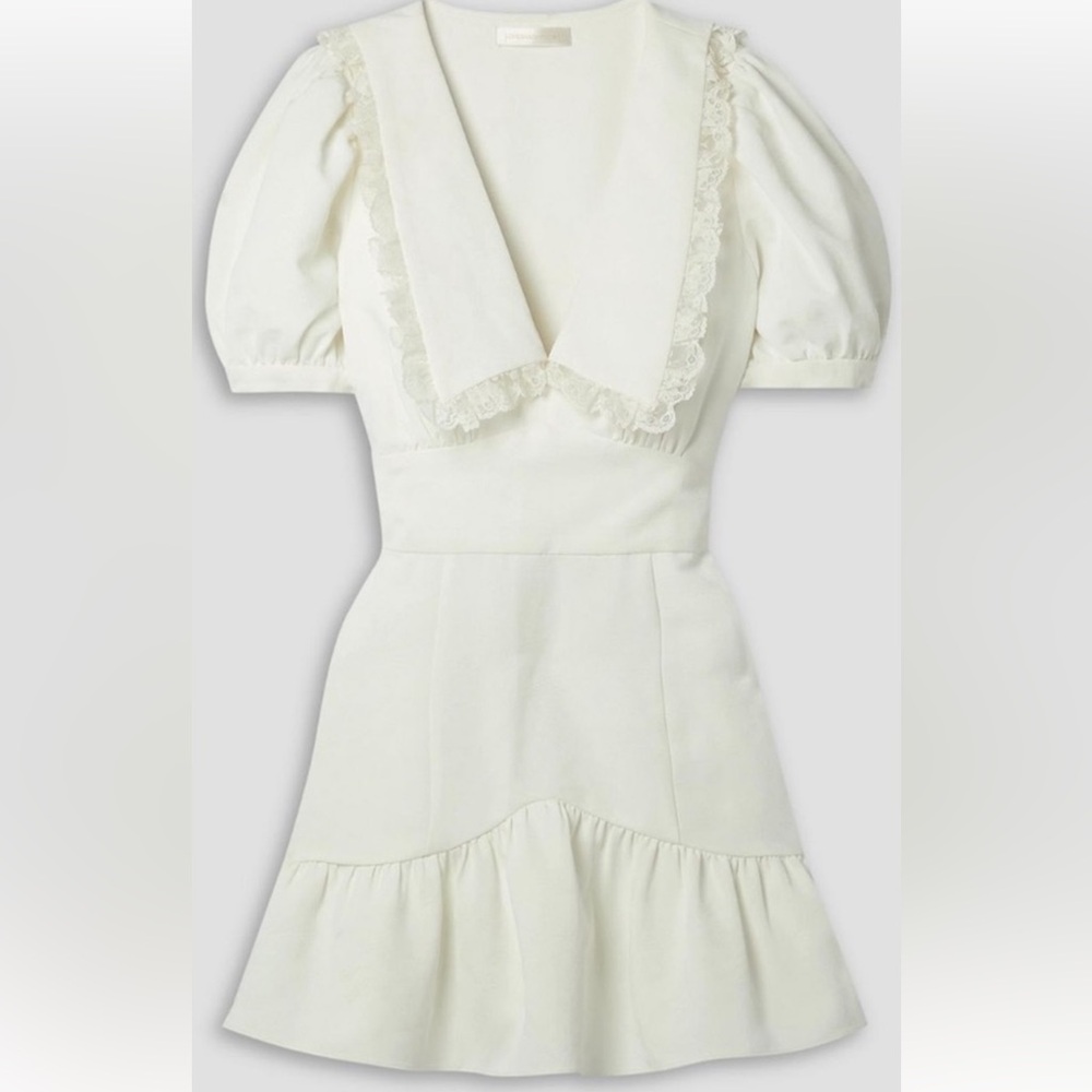 LoveShackFancy Cream Mini Dress